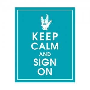 asl keep calm